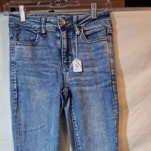 American Eagle NE(X)T Level Stretch Skinny Jeans Size 4 Regular Light Wash Clou